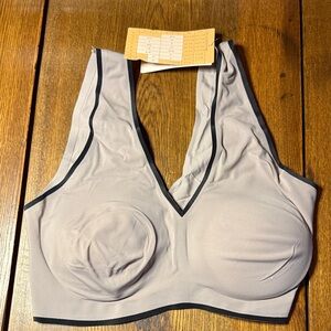 True & Co. Light beige V-Neck Bralette-M-NWT